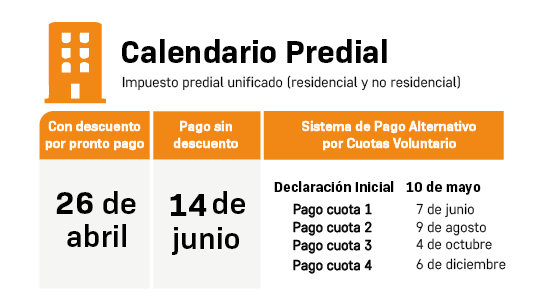Calendario de pago para el impuesto predial en 2024